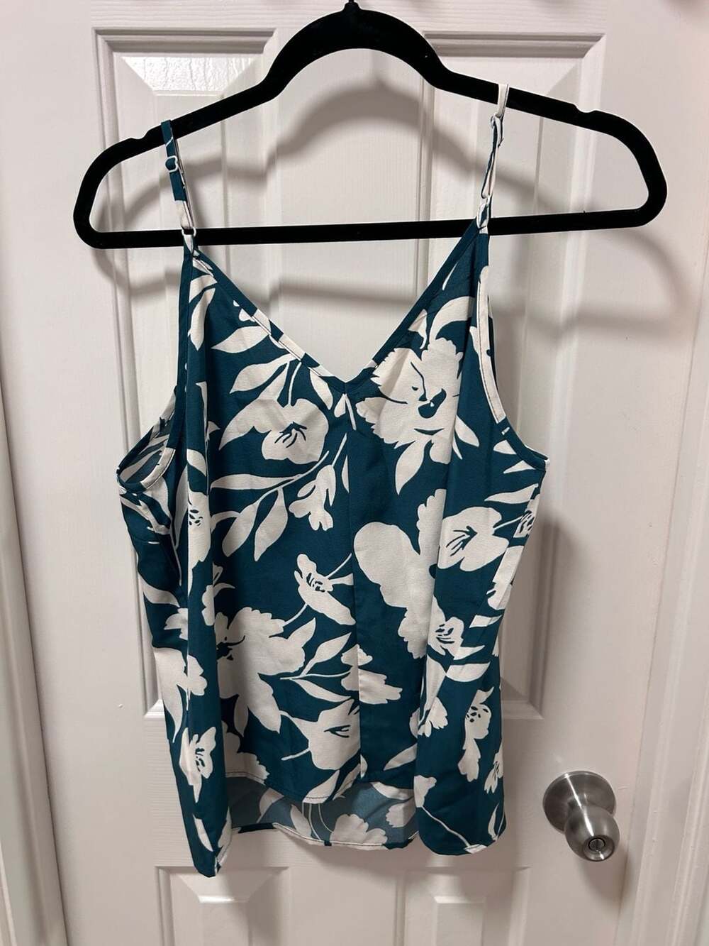 Torrid Sophie Chiffon Swing Cami Teal Shadow Floral Tank Top